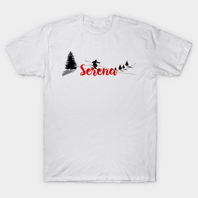 Ski fun in Serena T-Shirt by ArtDesignDE